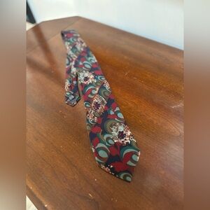 Bally Vintage Silk Tie Abstract Geometric Multicolor Luxury Designer Italy